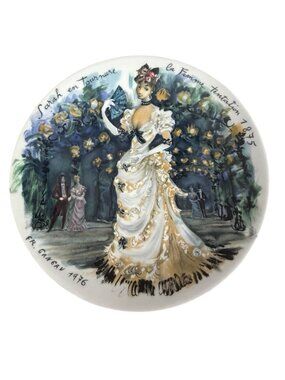 D'Arceau Limoges Les Femmes du Siècle 1875 Sarah en Tournure Collector Plate Fra